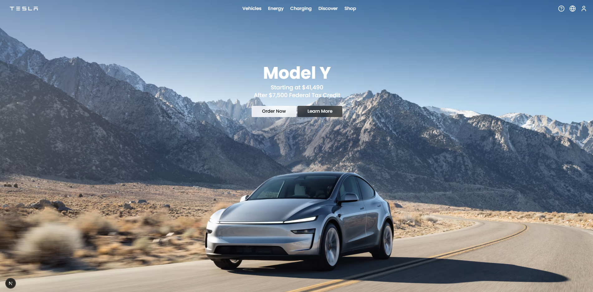 Tesla Clone Website